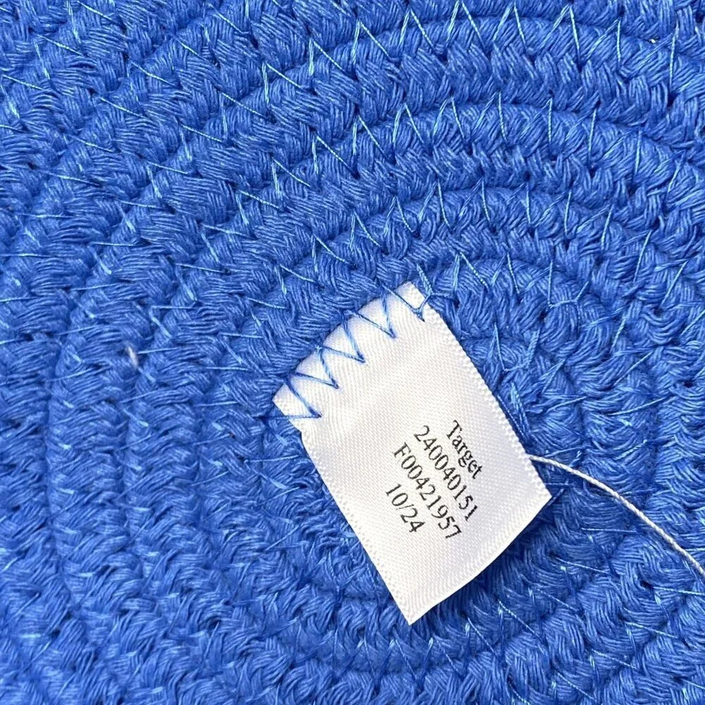 Target Round Rope Decorative Easter Basket Blue/White - Spritz™ Decor